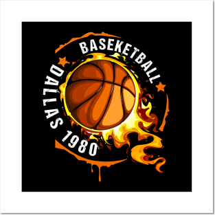 Graphic Basketball Name Dallas Classic Styles Posters and Art